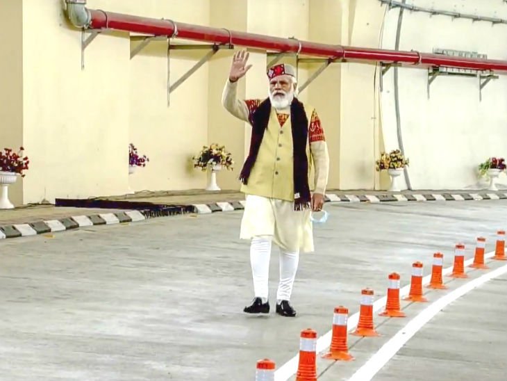 Inauguration of the Atal Road Tunnel inside the tunnel